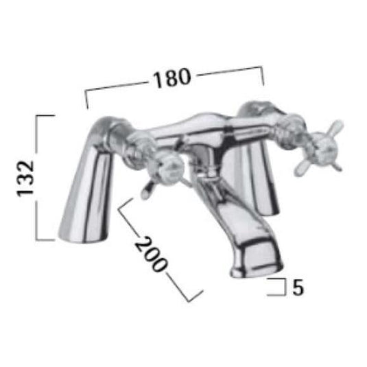 Tavistock Varsity Bath Filler Tap - Chrome - TVA32 - Envy Bathrooms Ltd