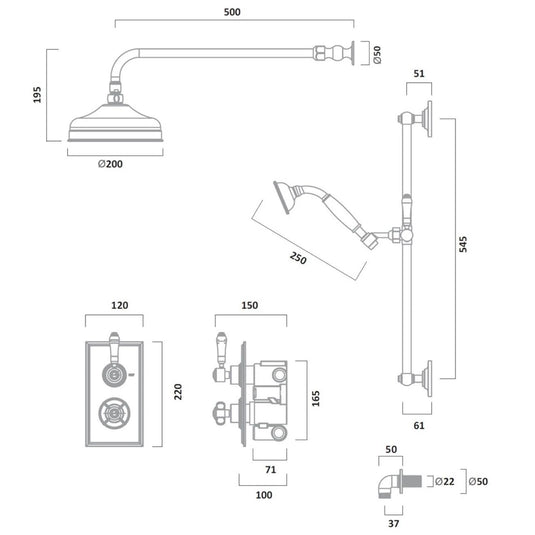 Tavistock Varsity Dual Function Concealed Shower System Chrome | SVA1615 - Envy Bathrooms Ltd