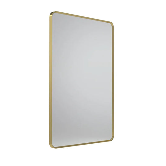 Tavistock Verge 450 x 700mm Brushed Brass Framed Non-Illuminated Mirror - VRM045-BR - Envy Bathrooms Ltd