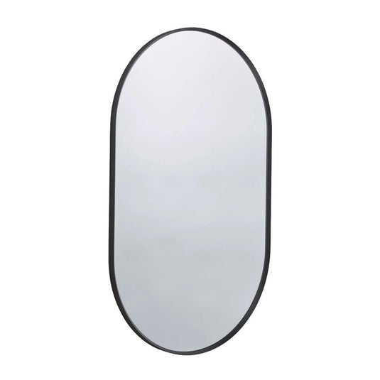 Tavistock Verge 500 x 800mm Black Framed Pill Non-Illuminated Mirror - Envy Bathrooms Ltd
