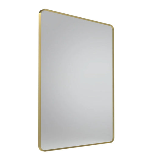 Tavistock Verge 600 x 800mm Brushed Brass Framed Non-Illuminated Mirror - VRM060-BR - Envy Bathrooms Ltd