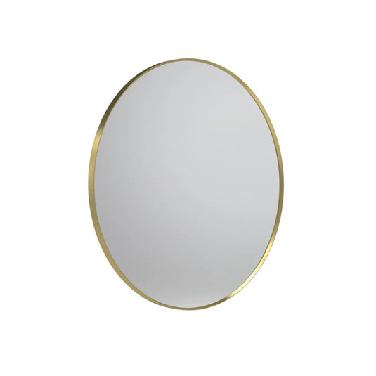 Tavistock Verge 600mm Brushed Brass Framed Round Non-Illuminated Mirror - VRM60C-BR - Envy Bathrooms Ltd