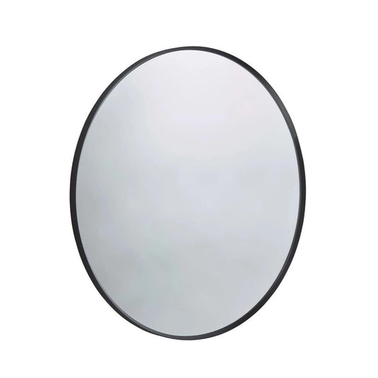 Tavistock Verge 800mm Black Framed Round Non-Illuminated Mirror - VRM80C - Envy Bathrooms Ltd