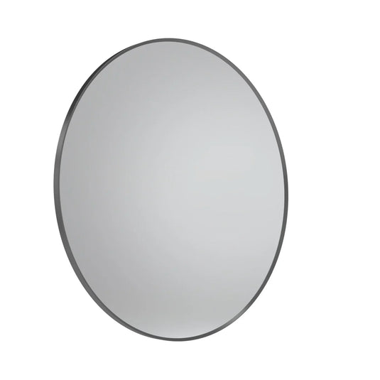 Tavistock Verge 800mm Gunmetal Framed Round Non-Illuminated Mirror - VRM80C-GM - Envy Bathrooms Ltd