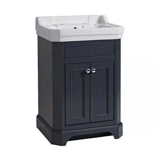 Tavistock Vitoria 600mm Floorstanding Cloakroom Vanity Unit - Dark Grey Matt - VT60FDGM - Envy Bathrooms Ltd