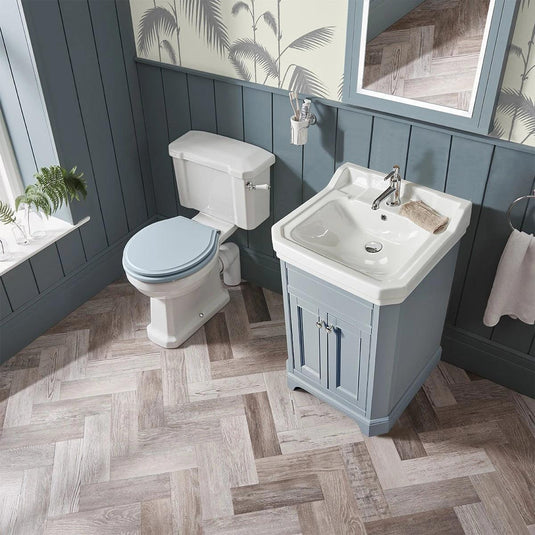 Tavistock Vitoria 600mm Floorstanding Vanity Unit - Mineral Blue - VT60FMB - Envy Bathrooms Ltd