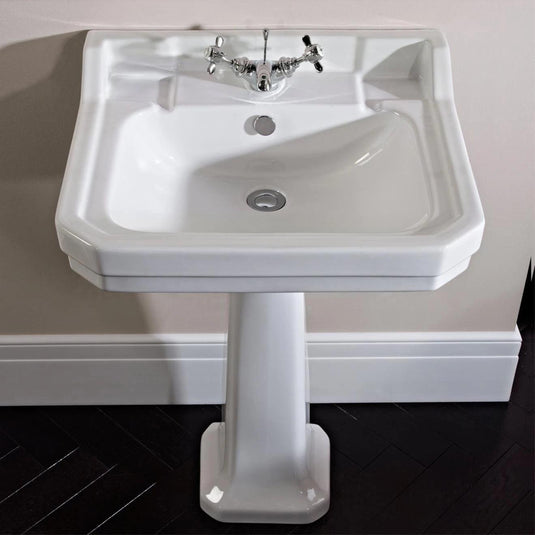 Tavistock Vitoria 610 x 505mm Basin & Pedestal (2H) - Envy Bathrooms Ltd