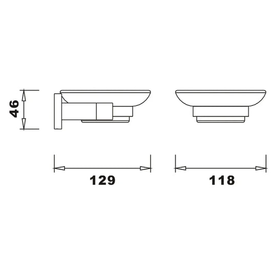 The White Space Capita Soap Dish - Chrome - Envy Bathrooms Ltd