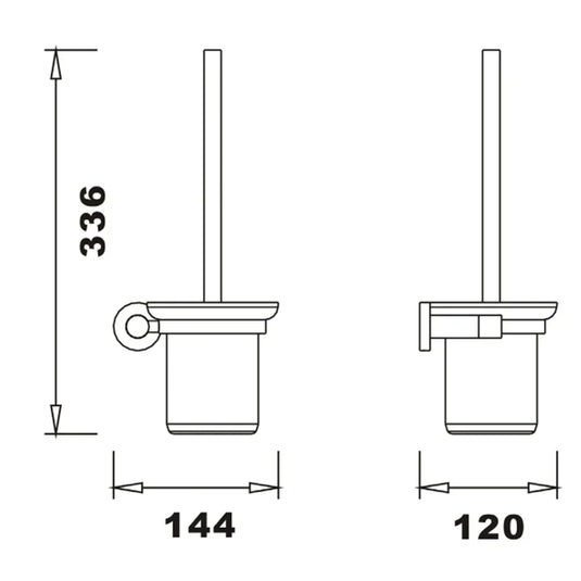 The White Space Capita Toilet Brush and Holder - Chrome - Envy Bathrooms Ltd