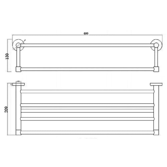 The White Space Capita Towel Rack - Chrome - Envy Bathrooms Ltd