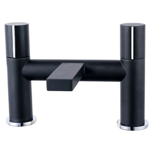 The White Space Evo 2-Hole Dual Knob Bath Filler Tap - Black - Envy Bathrooms Ltd