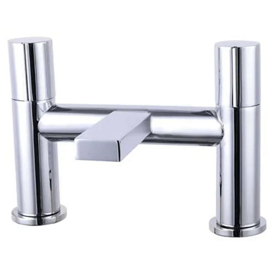 The White Space Evo 2-Hole Dual Knob Bath Filler Tap - Chrome - Envy Bathrooms Ltd