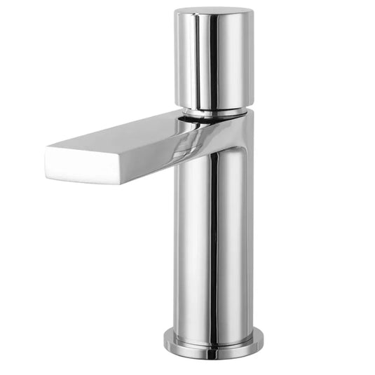 The White Space Evo Single Knob Monobloc Basin Mixer Tap with Sprung Plug Waste - Chrome - Envy Bathrooms Ltd