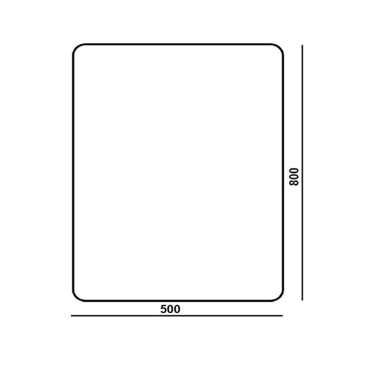 The White Space Kalm Non-Illuminated Bathroom Mirror - 800mm H x 500mm W - Chrome - Envy Bathrooms Ltd