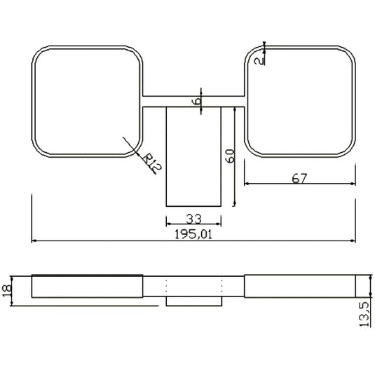 The White Space Legend Double Tumbler and Holder - Chrome - Envy Bathrooms Ltd