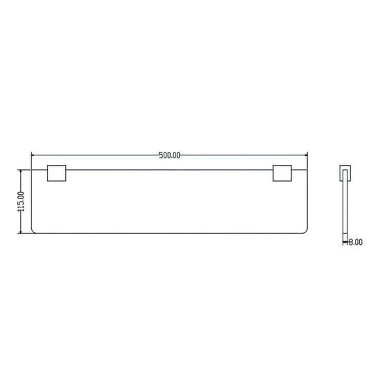 The White Space Legend Glass Shelf - Chrome - Envy Bathrooms Ltd
