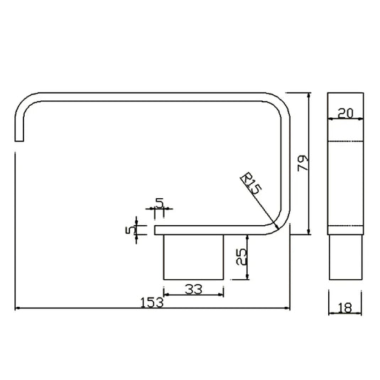 The White Space Legend Toilet Roll Holder - Black - Envy Bathrooms Ltd