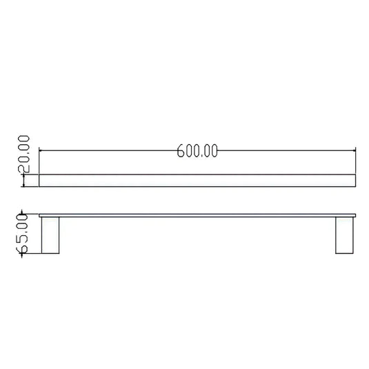 The White Space Legend Towel Rail 600mm Wide - Chrome - Envy Bathrooms Ltd