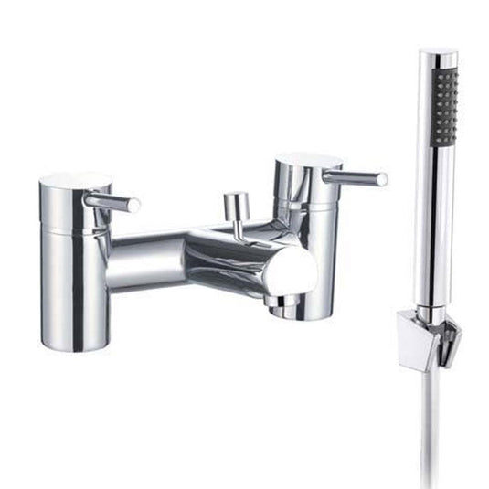 The White Space Pin Bath Shower Mixer Tap With Hand Shower - Chrome - Envy Bathrooms Ltd