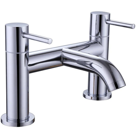 The White Space Pin Lux 2-Hole Dual Lever Bath Filler Tap - Chrome - Envy Bathrooms Ltd