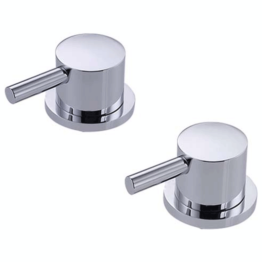 The White Space Pin Lux Deck Mounted Side Valves - Chrome - Envy Bathrooms Ltd