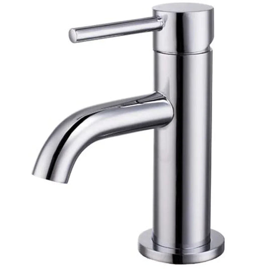 The White Space Pin Lux Single Lever Mini Mono Basin Mixer Tap with Sprung Plug Waste - Chrome - Envy Bathrooms Ltd