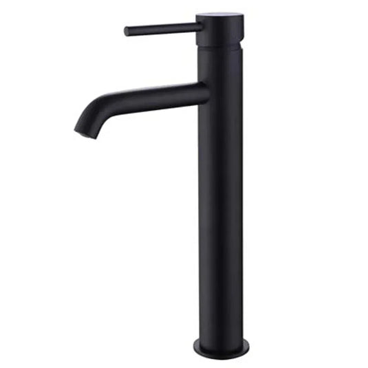 The White Space Pin Lux Single Lever Monobloc Tall Basin Mixer Tap - Matt Black - Envy Bathrooms Ltd