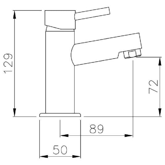 The White Space Pin Mini Mono Basin Mixer Tap With Waste - Chrome - Envy Bathrooms Ltd