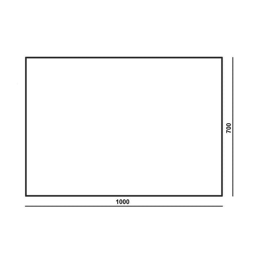 The White Space Rectangle Non-Illuminated Bathroom Mirror - 700mm H x 1000mm W - Chrome - Envy Bathrooms Ltd