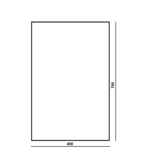 The White Space Rectangle Non-Illuminated Bathroom Mirror - 700mm H x 400mm W - Chrome - Envy Bathrooms Ltd
