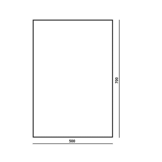 The White Space Rectangle Non-Illuminated Bathroom Mirror - 700mm H x 500mm W - Chrome - Envy Bathrooms Ltd