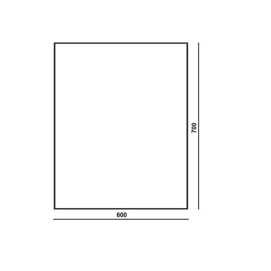 The White Space Rectangle Non-Illuminated Bathroom Mirror - 700mm H x 600mm W - Chrome - Envy Bathrooms Ltd