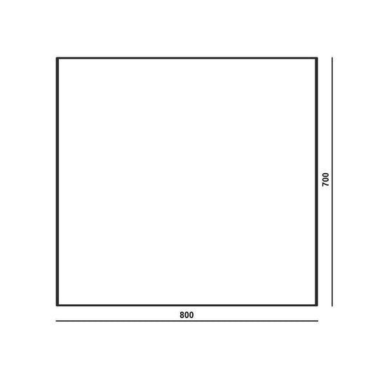 The White Space Rectangle Non-Illuminated Bathroom Mirror - 700mm H x 800mm W - Chrome - Envy Bathrooms Ltd