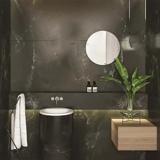 The White Space Round Bathroom Mirror 500mm H x 500mm W - Non-Illuminated - Chrome - Envy Bathrooms Ltd