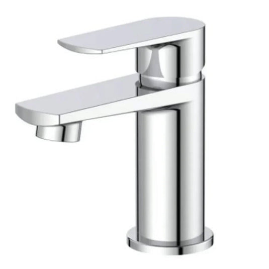 The White Space Sierra Single Lever Mini Mono Basin Mixer Tap with Sprung Plug Waste - Chrome - Envy Bathrooms Ltd