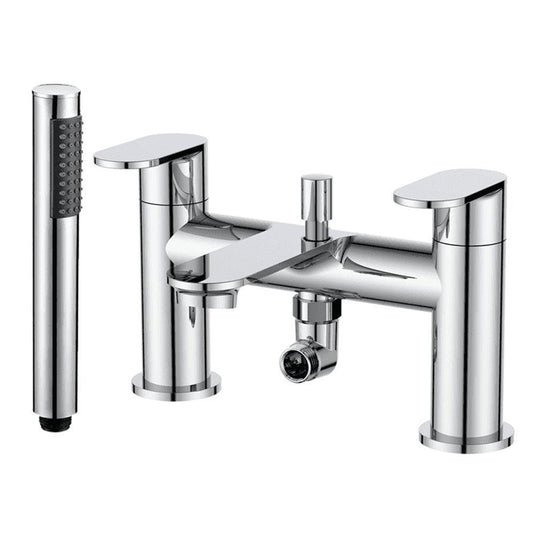The White Space True Brassware 2-Hole Dual Lever Bath Shower Mixer Tap with Shower Kit - Chrome - Envy Bathrooms Ltd