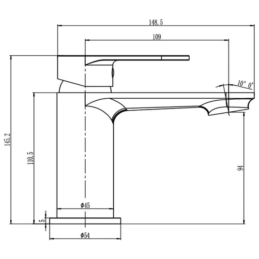 The White Space True Brassware Single Lever Monobloc Basin Mixer Tap with Sprung Plug Waste - Chrome - Envy Bathrooms Ltd