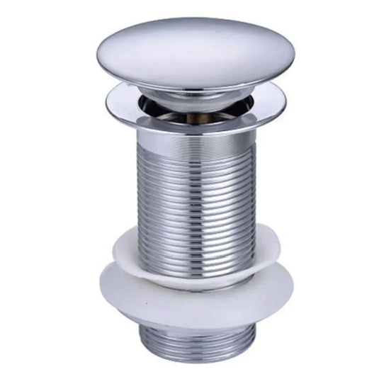 The White Space Unslotted Sprung Plug Basin Waste with Large Cover - Chrome - Envy Bathrooms Ltd