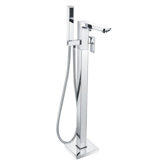 The White Space Veto Single Lever Freestanding Bath Shower Mixer Tap with Shower Kit - Chrome - Envy Bathrooms Ltd