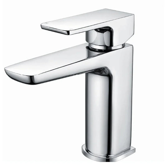 The White Space Veto Single Lever Monobloc Basin Mixer Tap with Sprung Plug Waste - Chrome - Envy Bathrooms Ltd