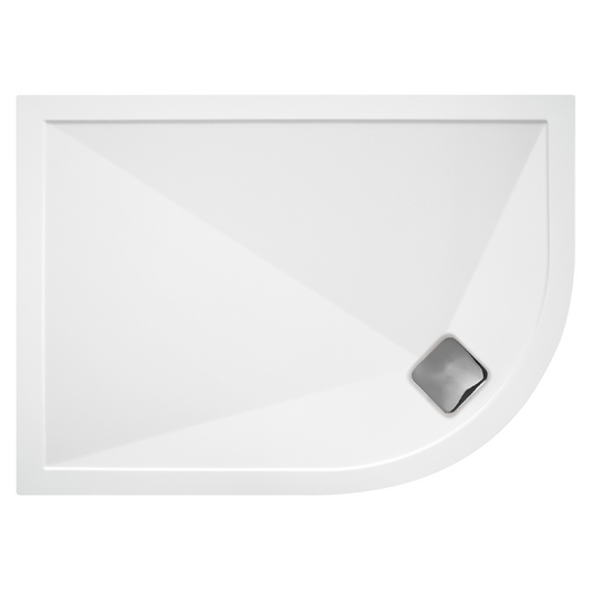 Traymate Elementary Offset Quadrant 1200 x 900mm Right Hand Shower Tray White | G0025 - Envy Bathrooms Ltd