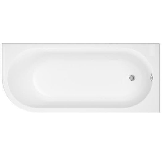 Trojan 1500mm J Shape Trojancast Bath & Panel (RH) - Envy Bathrooms Ltd