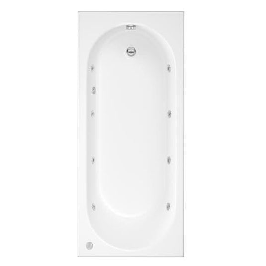 Trojan Cascade 1675 x 700mm Single Ended 8 Jet Whirlpool Bath & Waste - Envy Bathrooms Ltd