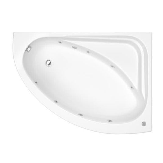 Trojan Orlando 1500 x 1020mm 8 Jet Whirlpool Corner Bath & Waste (RH) - Envy Bathrooms Ltd