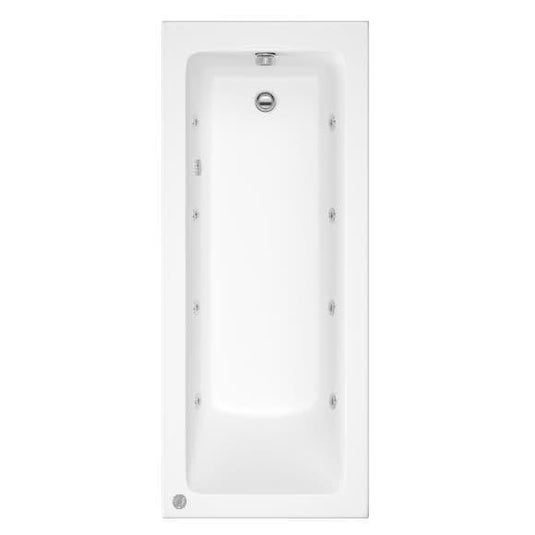 Trojan Solarna 1675 x 700mm Single Ended 8 Jet Whirlpool Bath & Waste - Envy Bathrooms Ltd