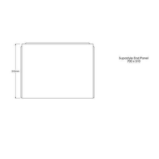 Trojan Supastyle 2mm Bath End Panel - Envy Bathrooms Ltd
