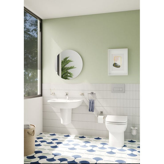 VitrA 795x795mm Round Mirror - Brushed Chrome - 67664 - Envy Bathrooms Ltd