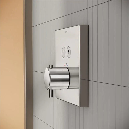 VitrA Aquacontrol Square Concealed Thermostatic 2-Way Bath Mixer - Chrome - A42746EXP - Envy Bathrooms Ltd