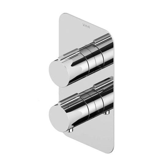 VitrA Aquaheat Soft Square Thermostatic 1-Way Shower Mixer | Chrome | A47197VUK - Envy Bathrooms Ltd