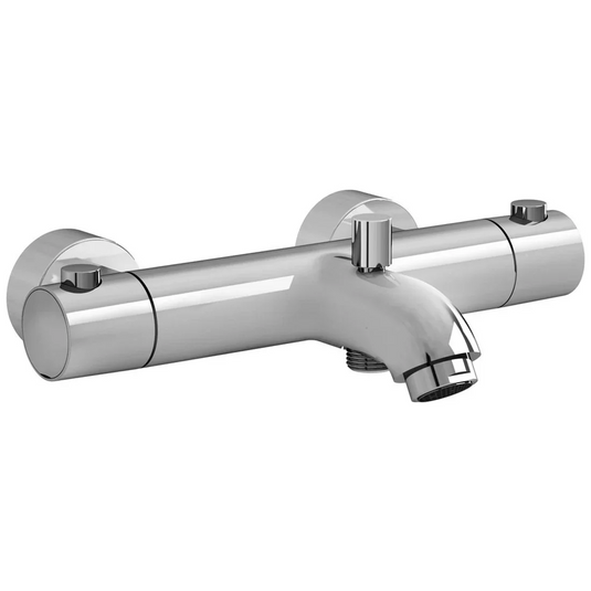 VitrA Aquaheat Wall Mounted Thermostatic Bath/Shower Mixer - Chrome - A47172EXP - Envy Bathrooms Ltd